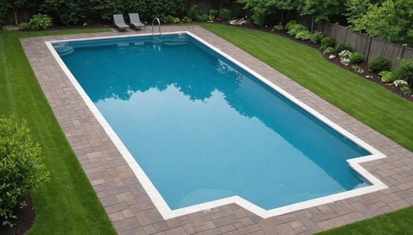 La vie et l'esthétique d'une piscine avec une couverture